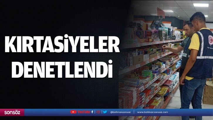 Kırtasiyeler denetlendi