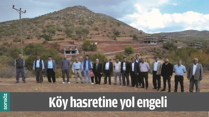 KÖY HASRETİNE YOL ENGELİ