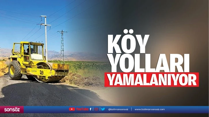 Köy yolları yamalanıyor