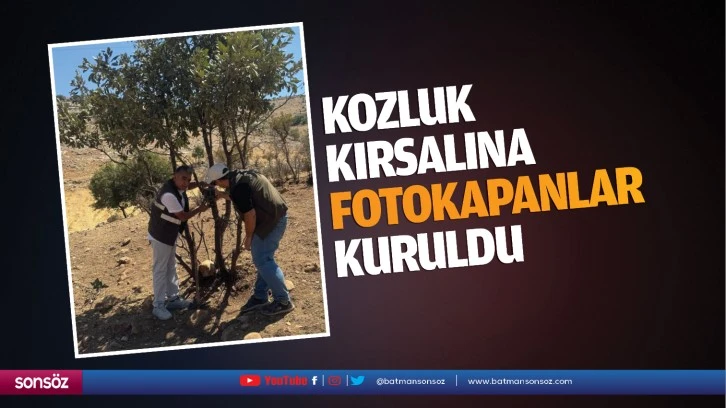 Kozluk kırsalına fotokapanlar kuruldu