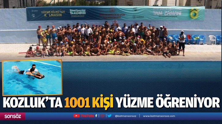 Kozluk’ta 1001 kişi yüzme öğreniyor
