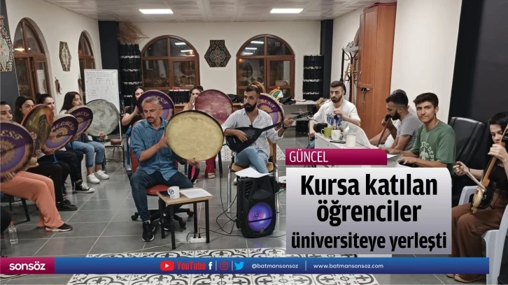 Kursa katılan öğrenciler üniversiteye yerleşti