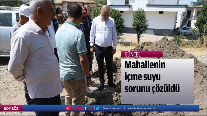 Mahallenin içme suyu sorunu çözüldü