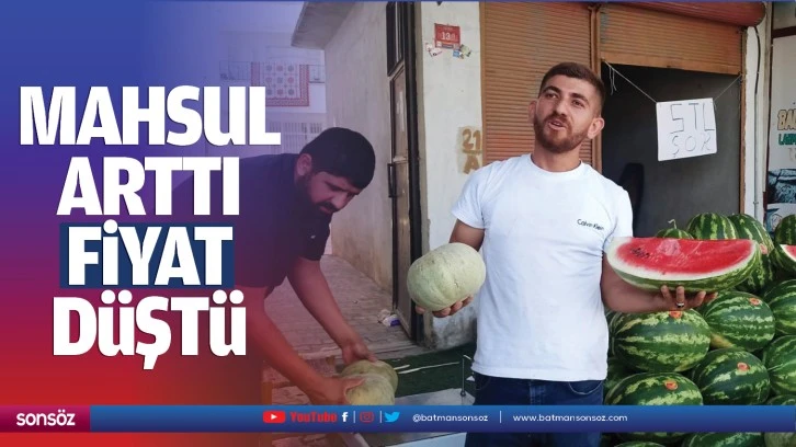 Mahsul arttı, fiyat düştü