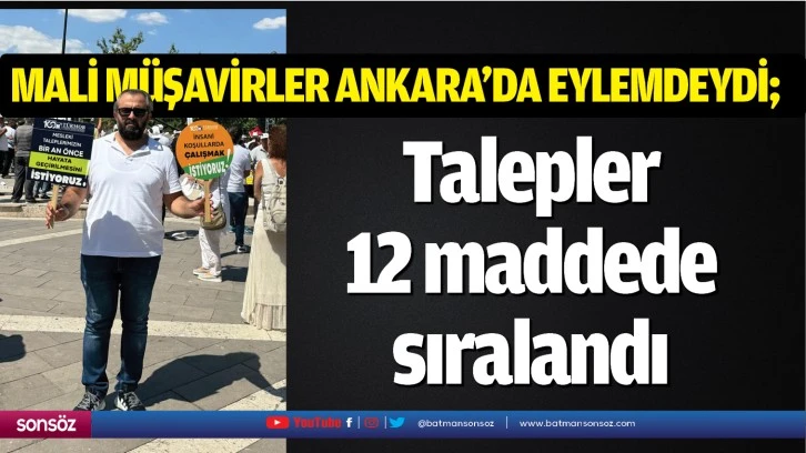 Mali Müşavirler Ankara’da eylemdeydi