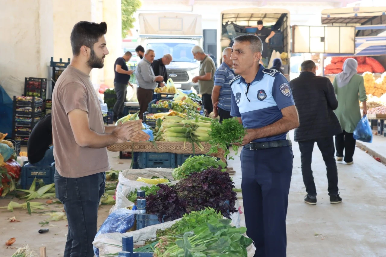 Midyat Belediyesi Zabıta Müdürlüğü'nden pazar denetimi