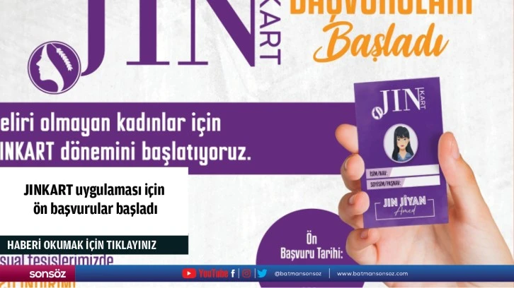 JINKART uygulaması için ön başvurular başladı