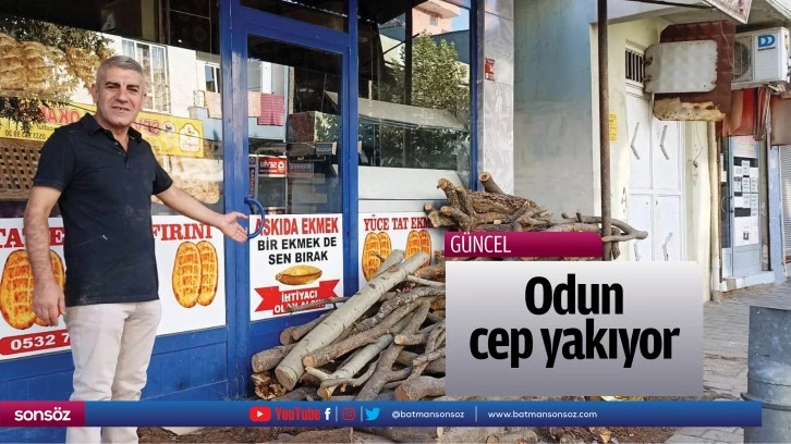 Odun cep yakıyor