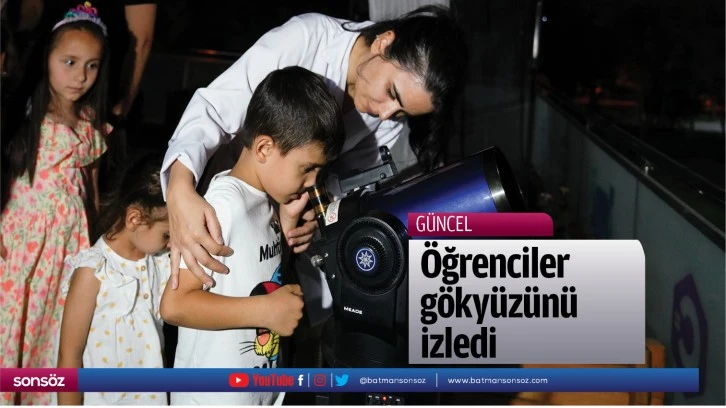 Öğrenciler gökyüzünü izledi