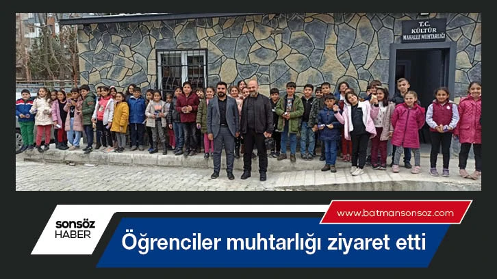 Öğrenciler muhtarlığı ziyaret etti