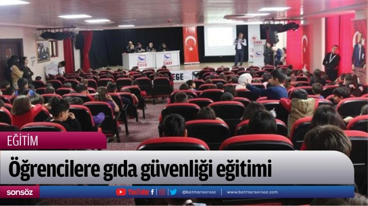 Öğrencilere gıda güvenliği eğitimi