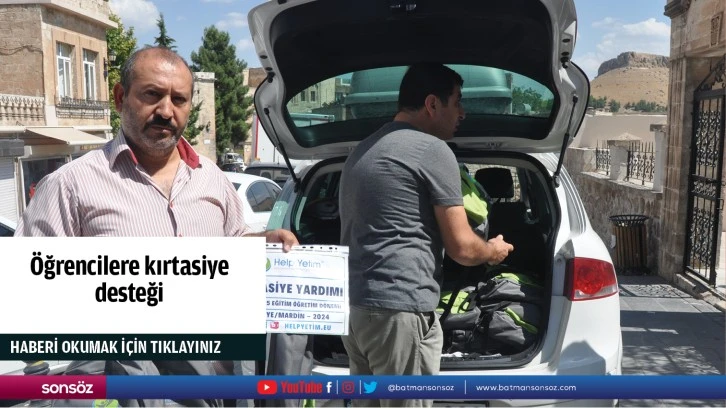 Öğrencilere kırtasiye desteği