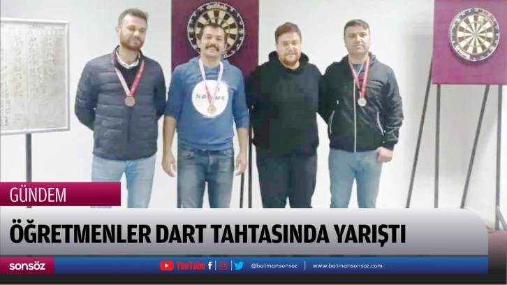 Öğretmenler dart tahtasında yarıştı