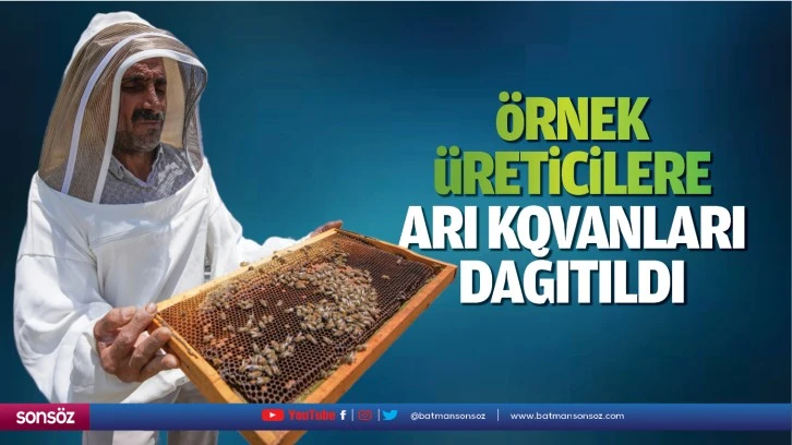 Örnek üreticileri arı kovanları dağıtıldı