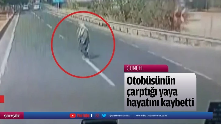 Otobüsünün çarptığı yaya hayatını kaybetti