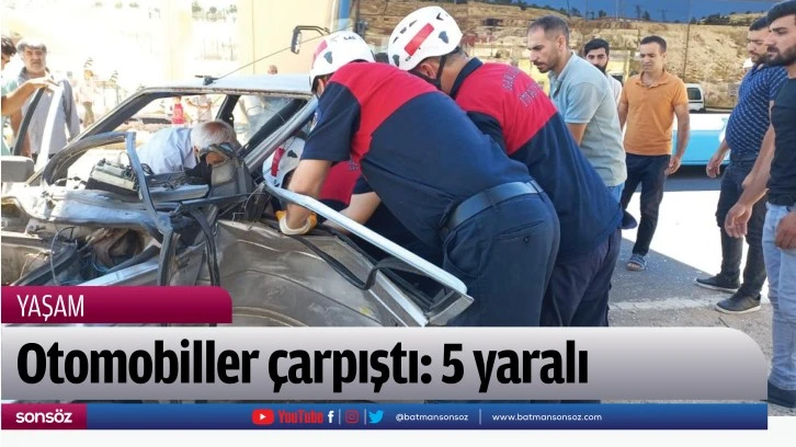 Otomobiller çarpıştı: 5 yaralı