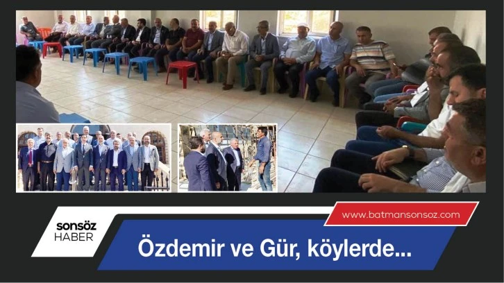 Özdemir ve Gür, köylerde...