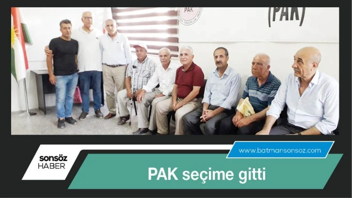 PAK seçime gitti