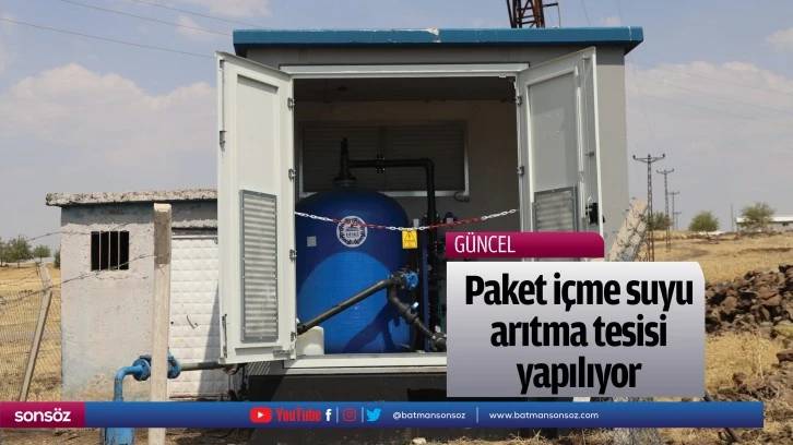 Paket içme suyu arıtma tesisi yapılıyor