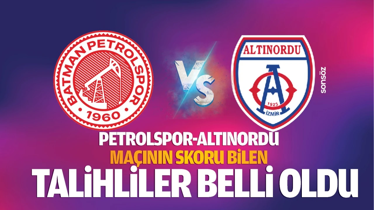 Petrolspor-Altınordu maçının skoru bilen talihliler belli oldu