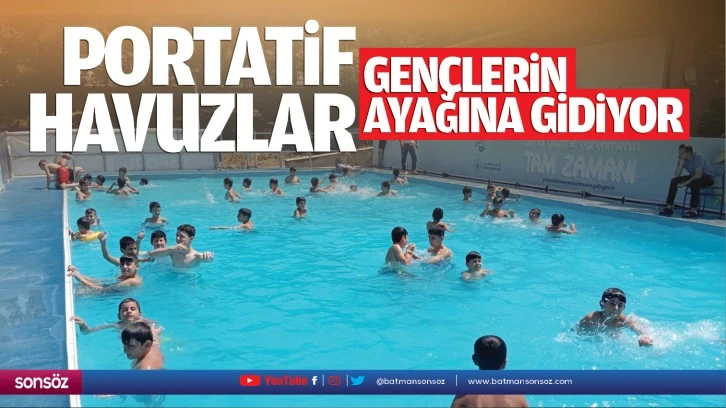 Portatif havuzlar, gençlerin ayağına gidiyor