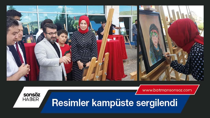 Resimler kampüste sergilendi