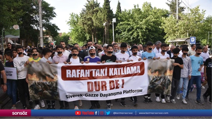 Şanlıurfa'da "sessiz yürüyüş" ile İsrail protesto edildi