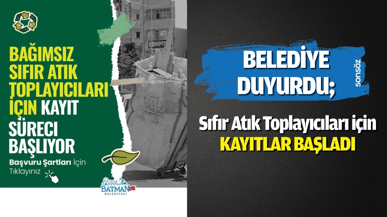 Sıfır Atık Toplayıcıları için kayıtlar başladı