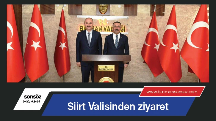 Siirt Valisinden ziyaret