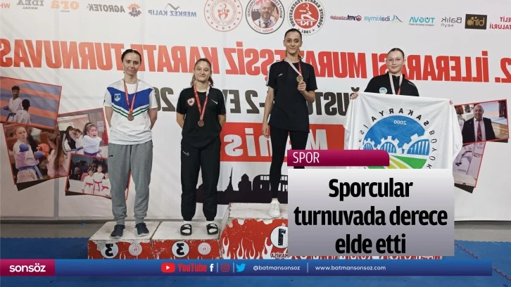 Sporcular turnuvada derece elde etti