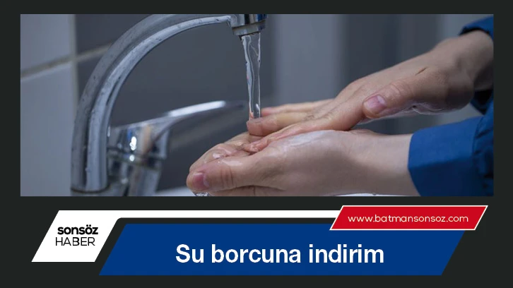 Su borcuna indirim