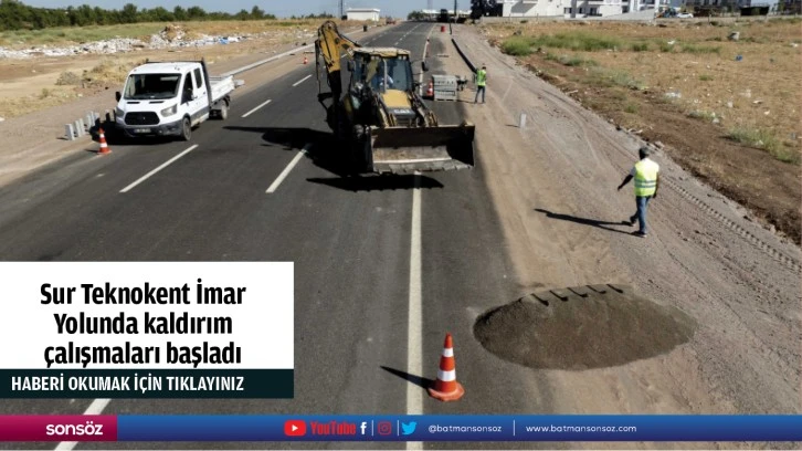 Sur Teknokent İmar Yolunda kaldırım çalışmaları başladı