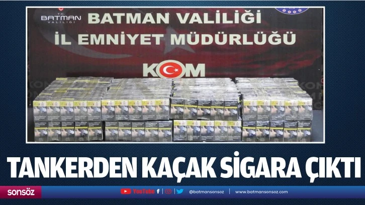 Tankerden kaçak sigara çıktı