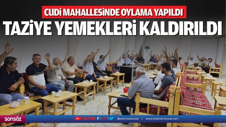 Taziye yemekleri kaldırıldı