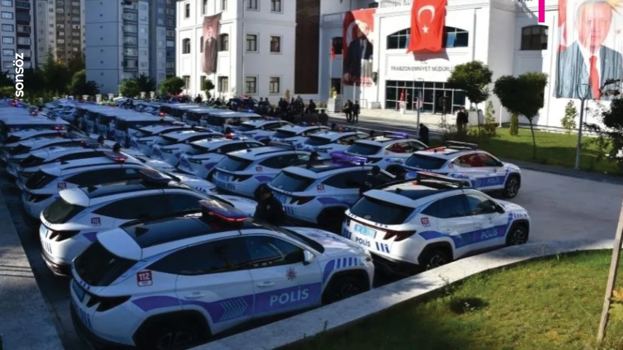 Trabzon Emniyet Müdürlüğüne 148 araç tahsis edildi