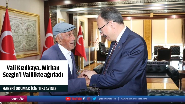 Vali Kızılkaya, Mirhan Sezgin'i Valilikte ağırladı