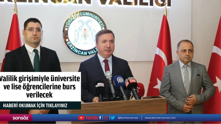 Valilik girişimiyle üniversite ve lise öğrencilerine burs verilecek