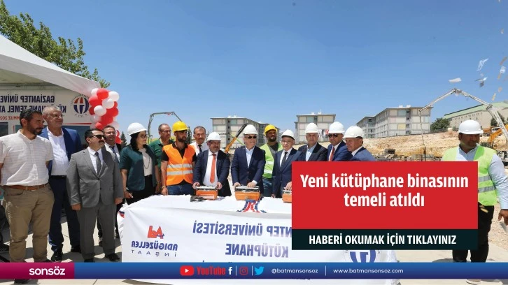 Yeni kütüphane binasının temeli atıldı