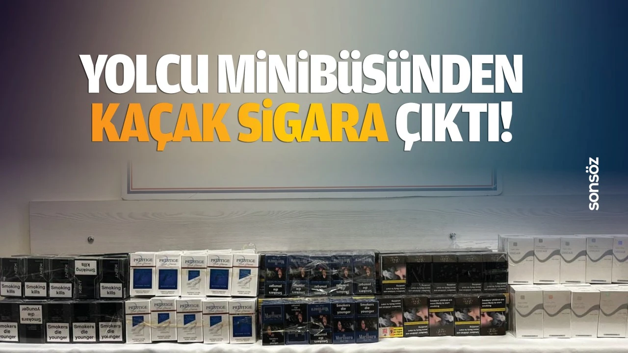 Yolcu minibüsünden kaçak sigara çıktı!