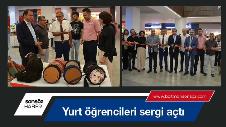 Yurt öğrencileri sergi açtı