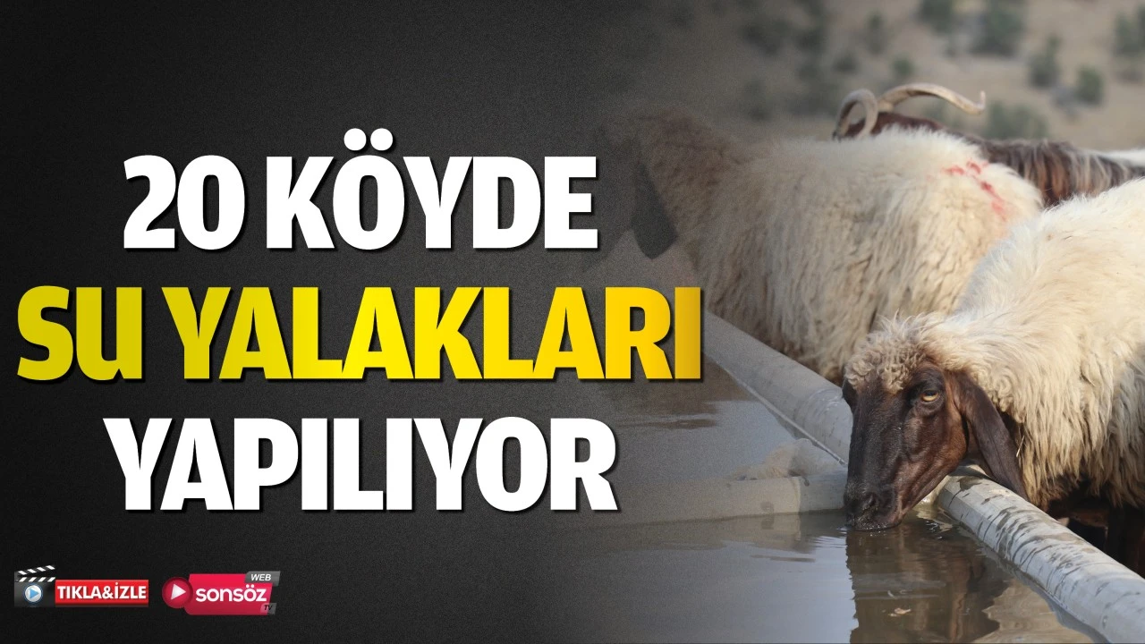 20 köyde su yalakları yapılıyor 