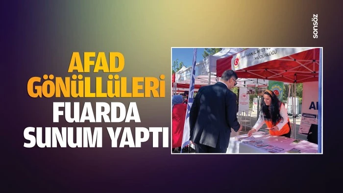 AFAD gönüllüleri fuarda sunum yaptı