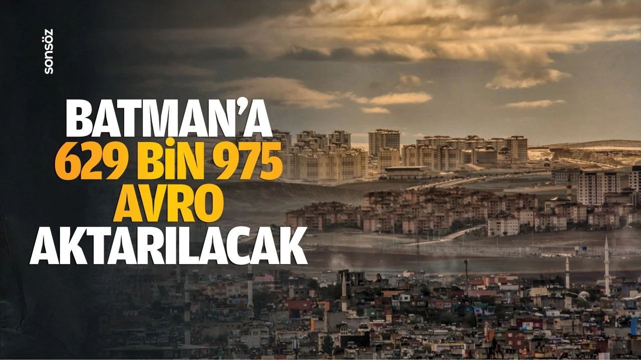 Batman’a 629 bin 975 Avro aktarılacak