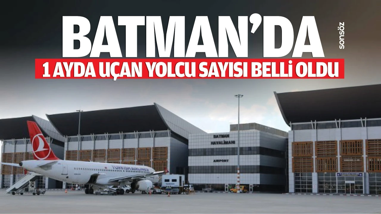 Batman’da 1 ayda uçan yolcu sayısı belli oldu