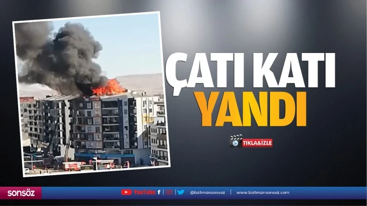 Çatı katı yandı, bina sakinleri korku dolu anlar yaşadı