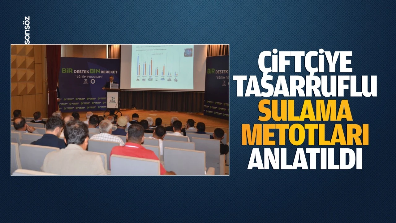 Çiftçiye tasarruflu sulama metotları anlatıldı