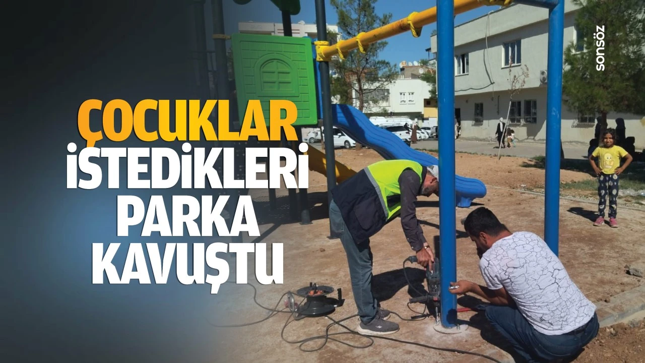 Çocuklar, istedikleri parka kavuştu