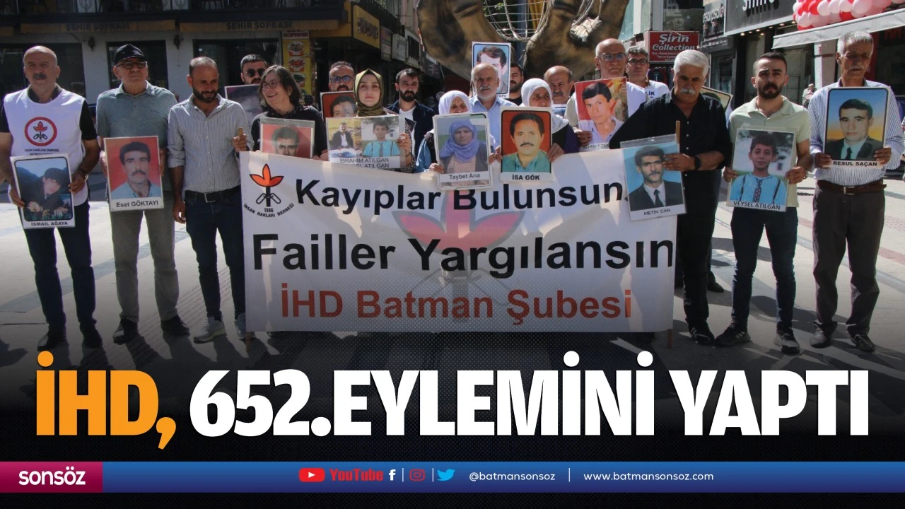 İHD, 652.eylemini yaptı