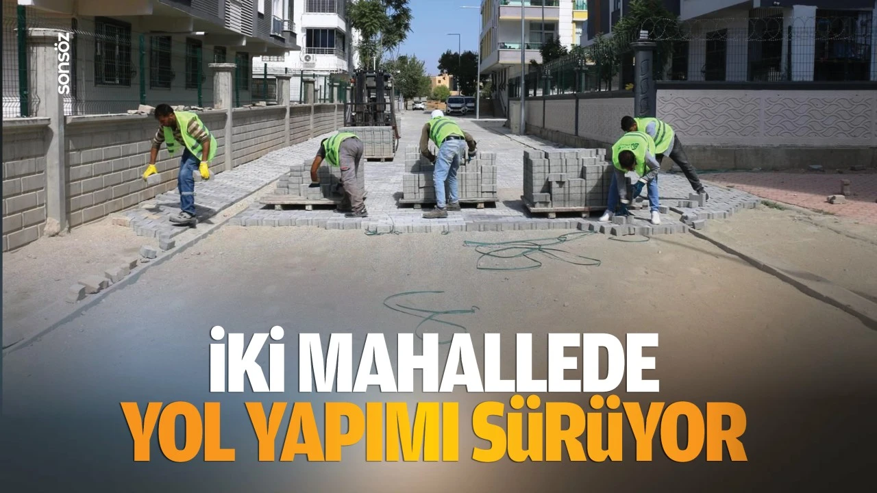 İki mahallede yol yapımı sürüyor