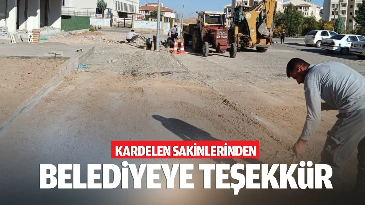 Kardelen Sakinlerinden belediyeye teşekkür